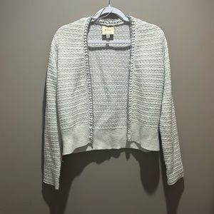 Elie Tahari grey sparkly chained sweater size medium